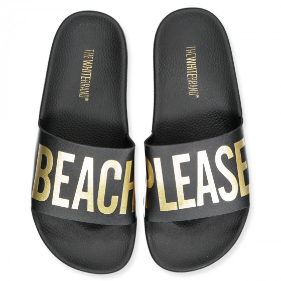 dobbeltlag had opladning The White Brand - Beach please slippers - Black