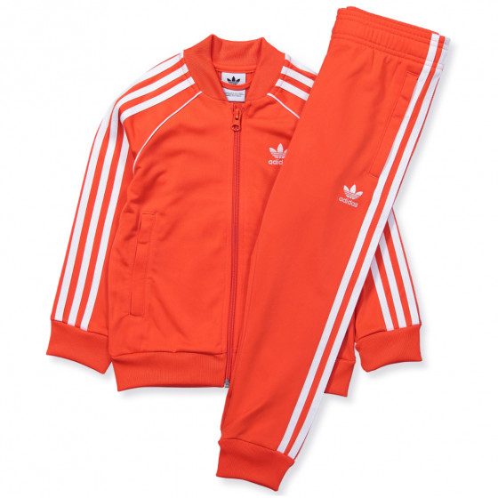 orange adidas jogging suit