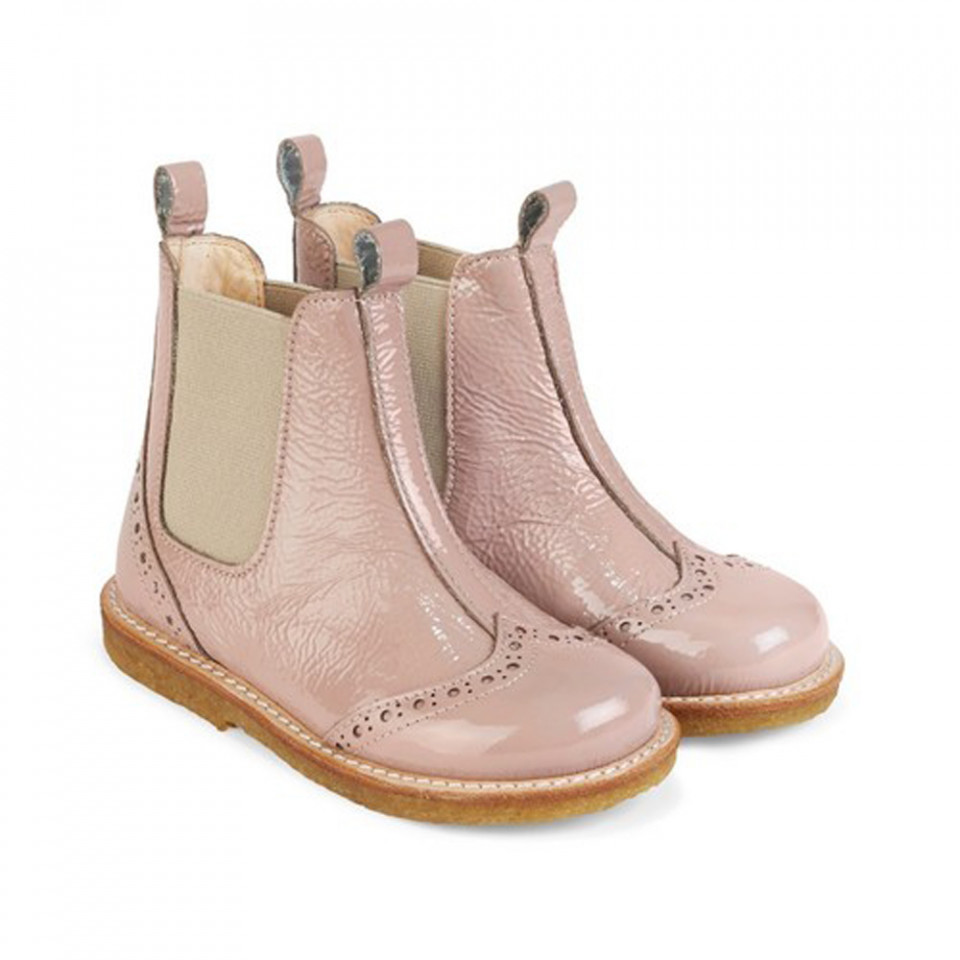 rose colored ankle boots