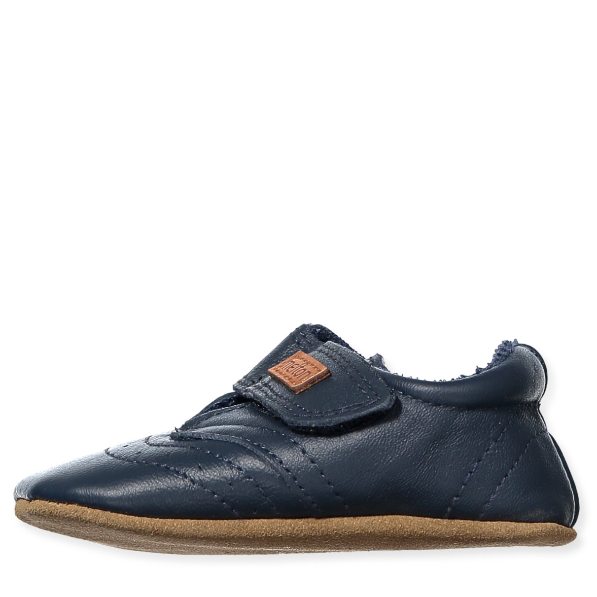 Melton - Navy leather baby shoes - Navy 
