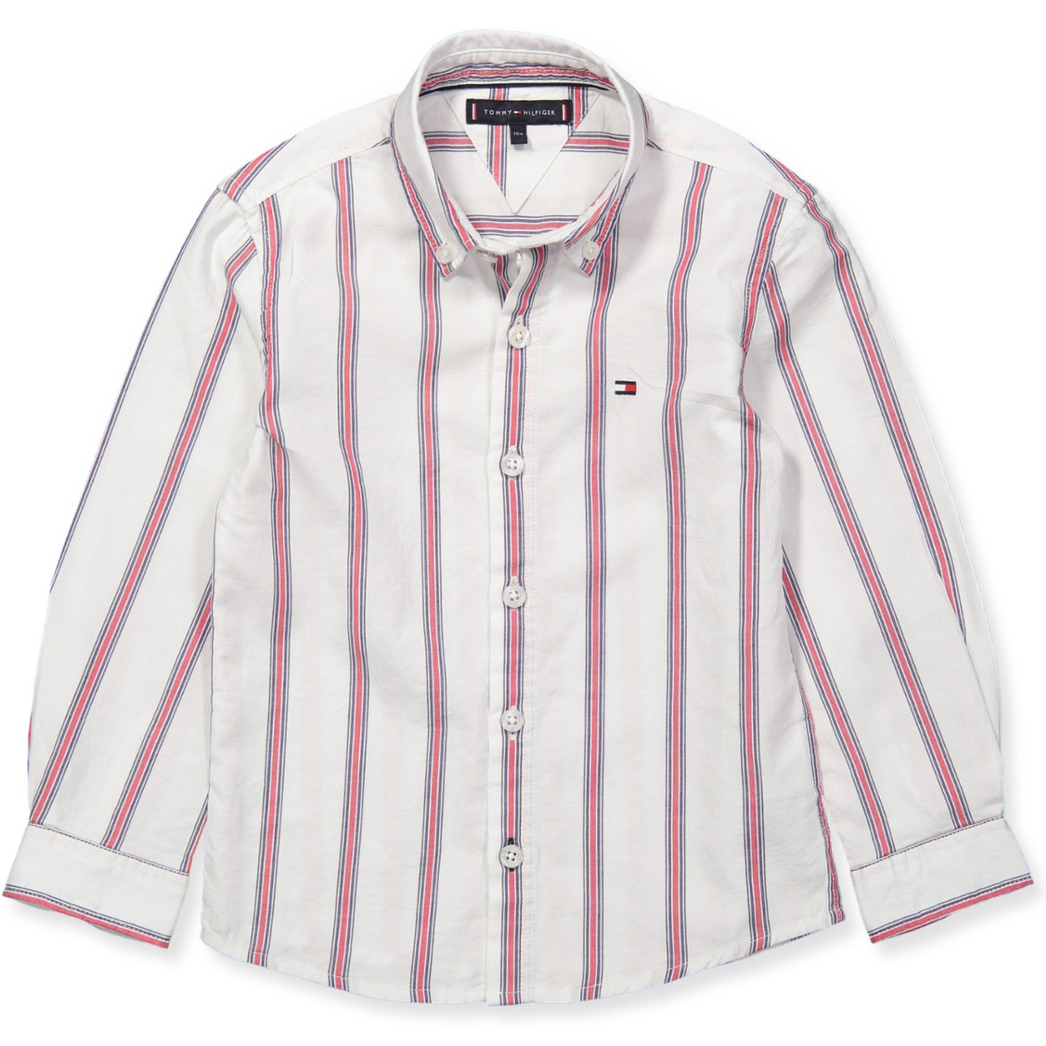 Tommy Hilfiger Boys Vertical Stripe Shirt L//S Long Sleeve Top