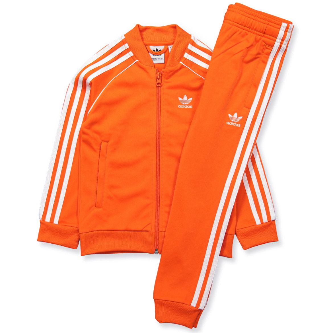 orange adidas suit